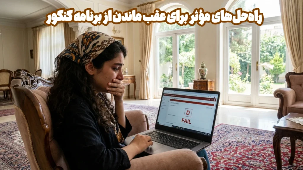 راه‌حل‌های مؤثر برای عقب ماندن از برنامه کنکور