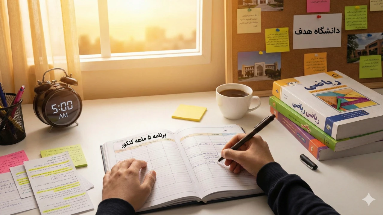 برنامه ریزی پنج ماهه برای کنکور