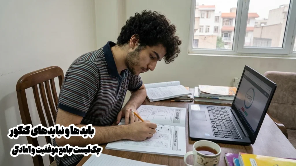 بایدها و نبایدهای کنکور: چکلیست جامع موفقیت و آمادگی 1 بایدها و نبایدهای کنکور: چکلیست جامع موفقیت و آمادگی