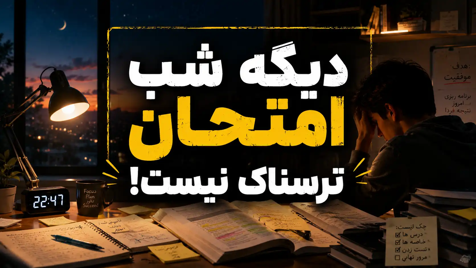 شب امتحان چه کار کنیم؟ برنامه ساعتی مطالعه از ۶ صبح تا ۱۱ شب