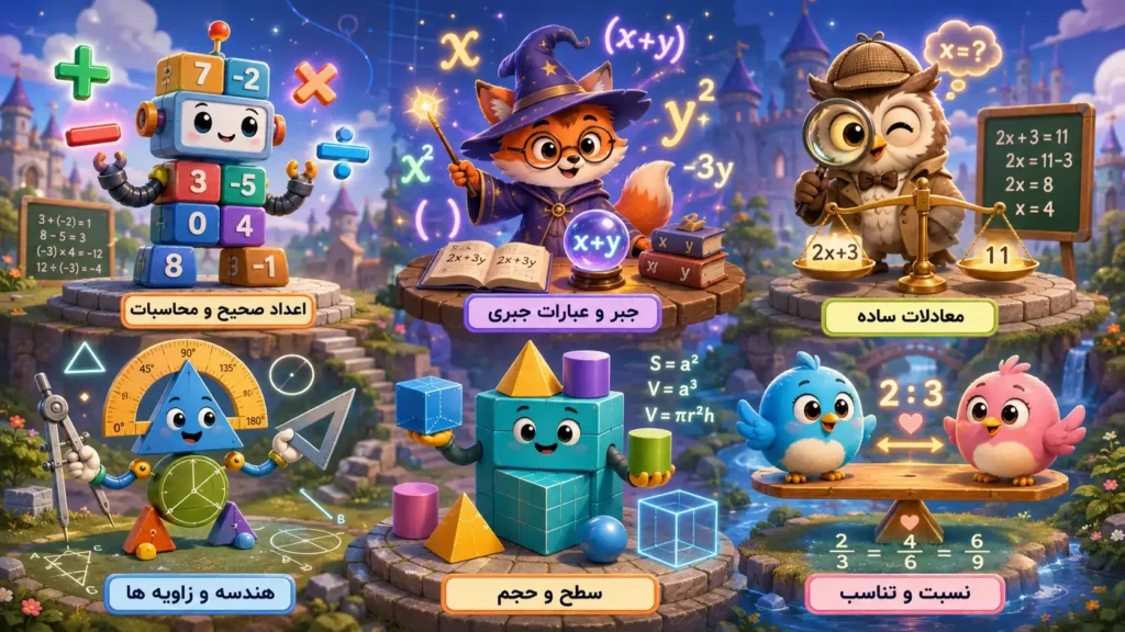 مهم ترین مباحث ریاضی هفتم