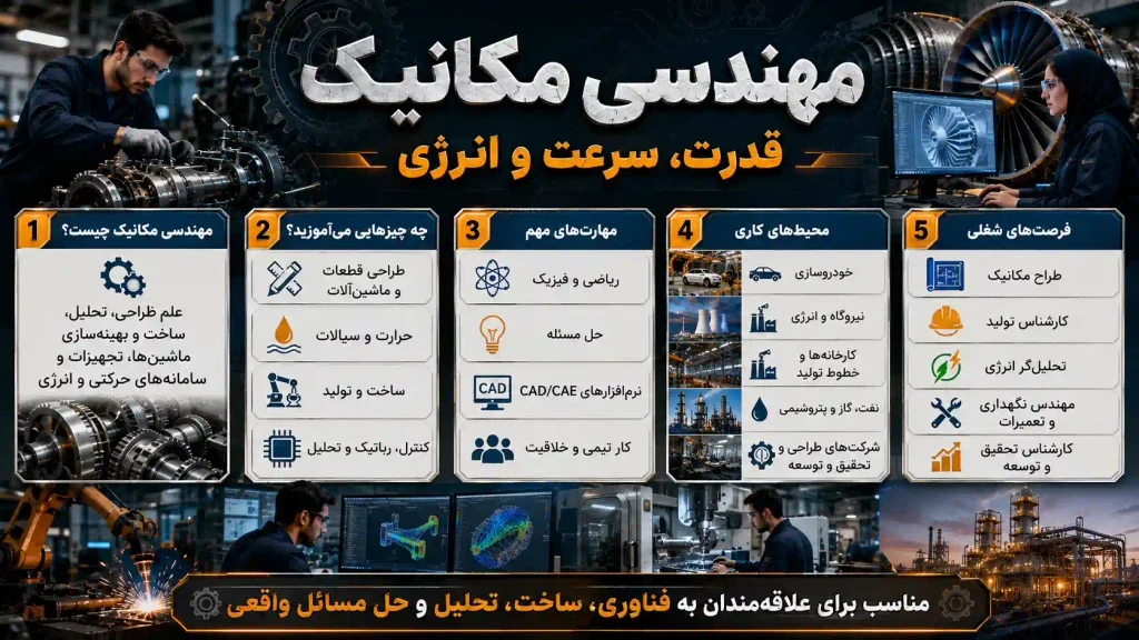 معرفی رشته مهندسی مکانیک 1 رشته مهندسی مکانیک 1