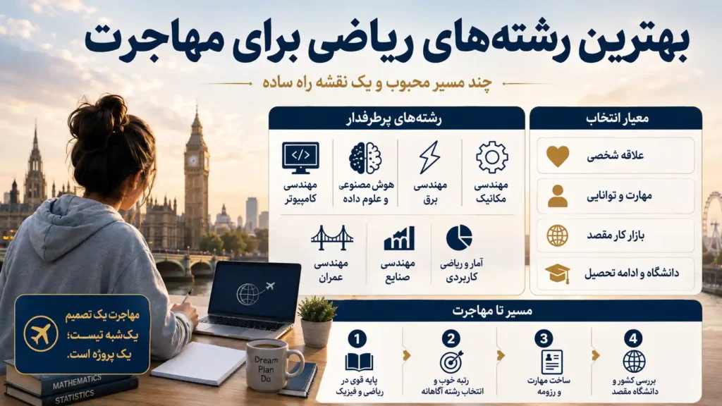 بهترین رشته‌ های ریاضی برای مهاجرت
