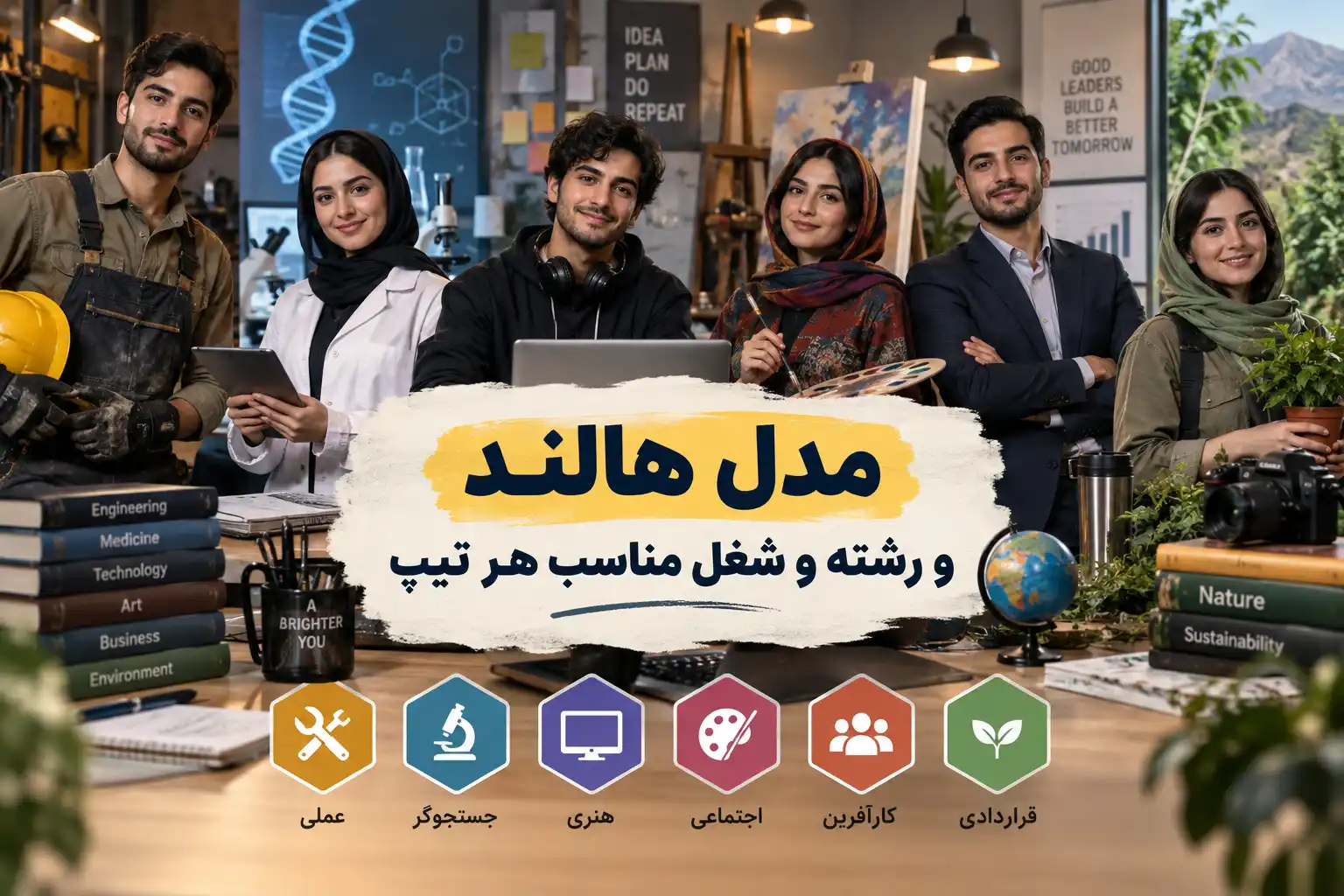 تیپ های شخصیتی هالند و مشاغل مناسب هر تیپ شخصیتی