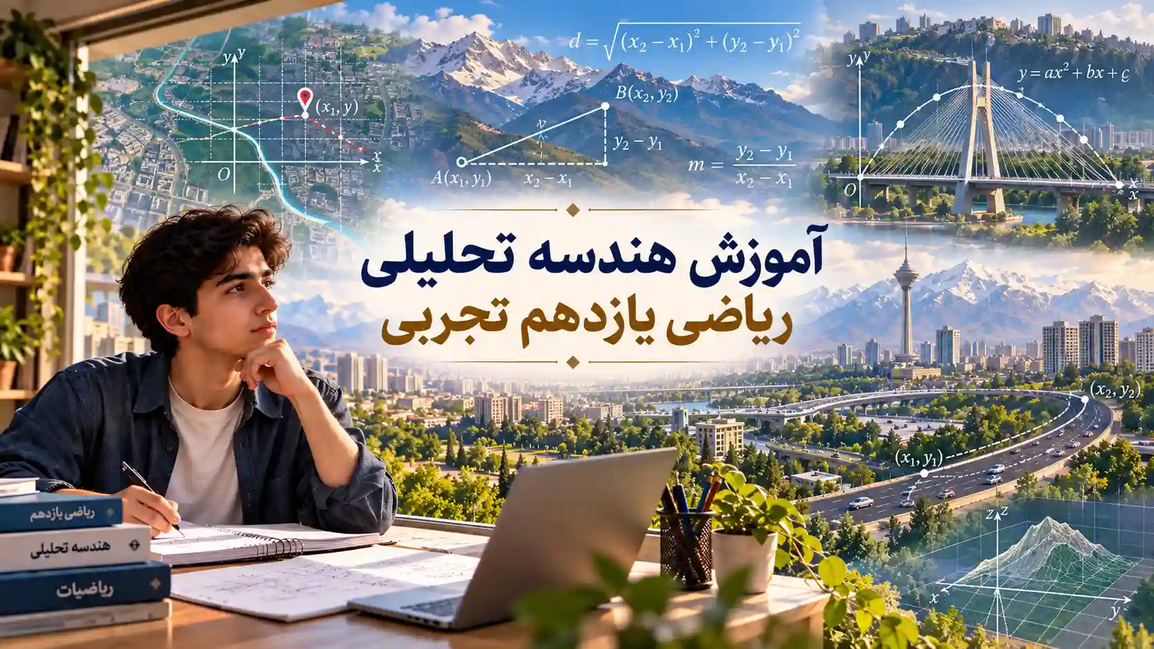 آموزش هندسه تحلیلی ریاضی یازدهم تجربی: فرمول ها و مثال ها